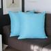 Honey Set of 2 Decorative Throw Pillow Cover Solid Color 26 x 26 Sky Blue Square Euro Pillowcase for Couch Bedding