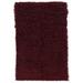 Linon New Flokati Hand Woven Wool 60 x 96 Rug in Burgundy Red