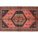 Ahgly Company Indoor Rectangle Traditional Rust Pink Persian Area Rugs 2 x 5