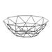 iOPQO Home Textile Storage Geometric Fruit Vegetable Wire Basket Metal Bowl Kitchen Storage Desktop Display Snack Storage Basket Black Small Black