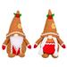 2pcs Christmas Gnome Faceless Gingerbread Man Rudolph Knitted Plush Gnome Elf Handmade Swedish Gnome Holiday Ornaments