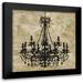 Jeffries Oliver 12x12 Black Modern Framed Museum Art Print Titled - Chandelier I