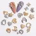 Nail Art Ornament Exquisite Fine Workmanship Cubic Zirconia Delicate Multi-style Nail Decorate Stud for Home