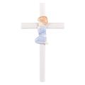 Roman Praying Boy Cross - One Cross 7.5 Inch Porcelain - Hand Painted 57029B