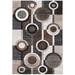 Bowery Hill Modern Fabric 5 x 6 7 Rug in Black and Brown Finish