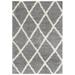 SAFAVIEH Venus Quincy Geometric Trellis Shag Area Rug 9 x 12 Grey/Ivory