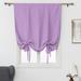 Sexy Dance Tie up Blackout Curtain for Bathroom Kitchen Adjustable Balloon Roman Curtains for Small Window Room Darkening Valance Shades Drapes Panel Rod Pocket Purple 38 x 54