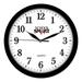 School Smart Silent Movement Wall Clock 13 in. White Dial & Black Frame