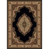 Radici Usa Como Area Rug 1595 Black Italian Bordered 2 2 x 7 7 Rectangle