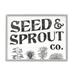 Stupell Industries Seed & Sprout Antique Botanicals Gardening Typography Graphic Art Gray Framed Art Print Wall Art Design by Daphne Polselli