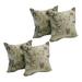 Blazing Needles 9910-S4-ID-061 17 in. Jacquard Throw Pillows with Inserts Beige Floral - Set of 4