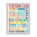Stupell Industries Rainbow Playroom Rules Smile Textured 16 x 20 Design by Erica Billups