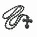 Black Obsidian Stone Cross Necklace Jewelry for Men Women s Pendants Amu .FAST R5I9