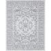 Unique Loom Medallion Boston Rug White/Gray 9 x 12 2 Rectangle Medallion Traditional Perfect For Living Room Bed Room Dining Room Office