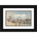 Thomas Shotter Boys 24x16 Black Ornate Framed Double Matted Museum Art Print Titled: Le Pont Royal Paris (ca. 1828)