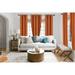 Brick Orange 1-piece Adam solid blackout grommet-top window curtain panel 37 inch wide x 63 inch long room darkening perfect dÃ©cor home