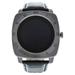 EK-F3 Montre Connectee Black Leather Strap Smart Watch for Unisex - 1 Pc Watch