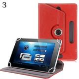 Naierhg Faux Leather Tablet PC Case Cover 360 Degree Rotating Stand Universal Holder