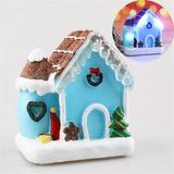 YUEHAO Christmas Ornaments Clearance Hangs Christmas Lights Resin Miniature House Furniture Led House Decorate Creative Ornaments Resin G