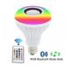 Smart Music Light Bulb with Speaker Bluetooth Remote Control RGBW Smart Music LED Ceiling Light for Bar Decoration Home KTV Party Restaurant (E27)