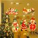 Twowood Window Silhouette Light LED Christmas Patterns Integrated Lighted Christmas Window Santa Claus Decoration for Home Use