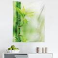 Plant Tapestry Chinese Ecology Picture of Bamboo Sticking out of the Water Serene Atmosphere Fabric Wall Hanging Decor for Bedroom Living Room Dorm 5 Sizes Emerald Green by Ambesonne