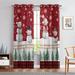 Goory Xmas Grommet Blackout Window Drapes Thermal Insulated Window Drapes Eyelet Ring Top Window Curtain Room Darkening Curtain Style A W:52 xL:72