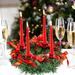 Cheer US Ribbon Christmas Advent Wreath - Advent Season Centerpiece DÃ©cor - Advent Candle Holder and X-mas Candles Decorations - Advent Calendar Season Decoration
