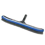 poolmaster aluminum-back algae brush with stainless steel bristles 18-inches