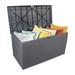 120 Gallon Large Deck Box Outdoor Storage Box for Patio Furniture Patio Cushions Gardening Tools Pool Supplies Waterproof and UV Resistant Grey