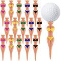 Skylety Funny Golf Tees Lady Bikini Girl Golf Tees 76 mm/ 3 Inch Plastic Pin-up Golf Tees Home Women Golf Tees for Golf Training Golf Accessories (15)