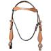 91RK HILASON Western Horse Headstall American Leather Tan