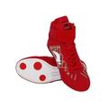 Rockomi Kids Boxing Shoes Men Wrestling Shoes School Lightweight Round Toe Combat Sneaker Boys High Top Wrestling Shoes Breathable Wide Red-2 9.5