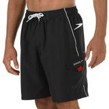 Speedo Mens 9 New Marina Volley Swim Shorts XX-Large Black/white