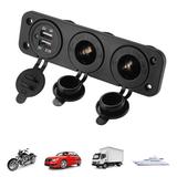 12V Car Auto Boat Cigarette Lighter Socket Dual USB Port Charger Mount Panel;12V Car Auto Boat Cigarette Lighter Socket USB Port Charger Mount Panel