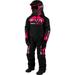 FXR Youth Recruit Snowmobile Monosuit Black Fuchsia Fade F.A.S.T. 3.0 HydrX - 14 233007-1091-14