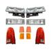 Headlight Tail Light Parking Light Kit 10 Piece - Compatible with 1990 - 1993 Chevy K1500 1991 1992