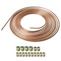 SEBLAFF 3/16 OD 25 Foot Coil Roll all Size Fittings Brake Line Tubing Kit Copper Nickel