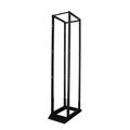 4-Post Open Frame Steel Floor Rack Adjustable 45U 7 x 19 x 24 -36 D Black