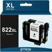 822XL Black Ink Cartridge for Epson 822 822XL T822 Black Ink cartridge for Workforce Pro WF-3820 WF-3823 WF-4820 WF-4830 WF-4833 WF-4834 Printer(2-Black)