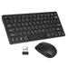 Carevas 2.4GHz Wireless Keyboard Mouse Combo Ultra Thin USB Receiver Adapter Protective Cover for Desktop Notebook Laptop Android