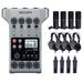 Zoom PodTrak P4 Portable Multitrack Podcast Recorder Bundle with 4x Zoom ZDM-1 Podcast Pack