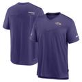 Men's Nike Purple Baltimore Ravens Sideline Coach Chevron Lock Up Logo V-Neck Performance T-Shirt