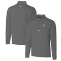 Men's Cutter & Buck Steel Villanova Wildcats Traverse Stretch Quarter Zip-Pullover Top