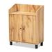 Rossin Wood 2-Door Entryway Shoe Storage Cabinet W Top Shelf Furniture by Baxton Studio in Oak Black