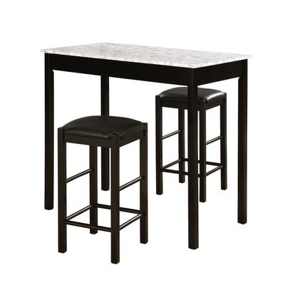 3 Pc Tavern Set With Faux Marble Top by Linon Home...