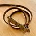 J. Crew Accessories | J. Crew Brown Leather Belt With Gold Metal Bow | Color: Gold/Tan | Size: Os