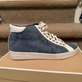 Michael Kors Shoes | Michael Kors Pratt High Top Leather Sneaker | Color: Blue/White | Size: 10