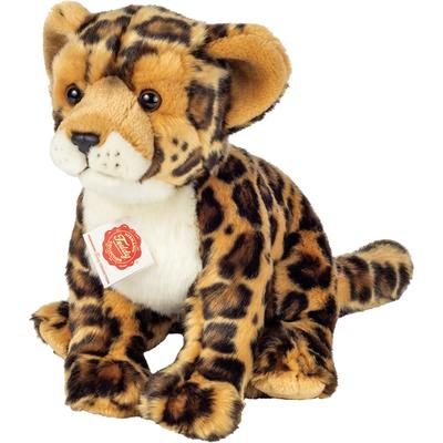 Kuscheltier TEDDY HERMANN "Leopard sitzend 27 cm" Plüschfiguren braun (braun/dunkelbeige/beige) Kinder zum Teil aus recyceltem Material