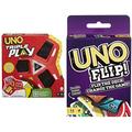 Mattel Games HCC21 - UNO Triple Play Kartenspiel, Spielzeug ab 7 Jahren & GDR44 - UNO Flip Kartenspiel, deutsche Sprachversion, Spielzeug ab 7 Jahren